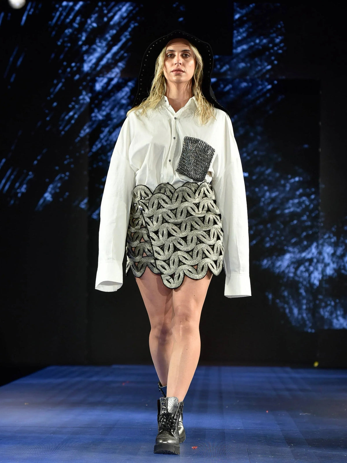 'Unbound II' Embroidery Applique Skirt by Cause & Effect