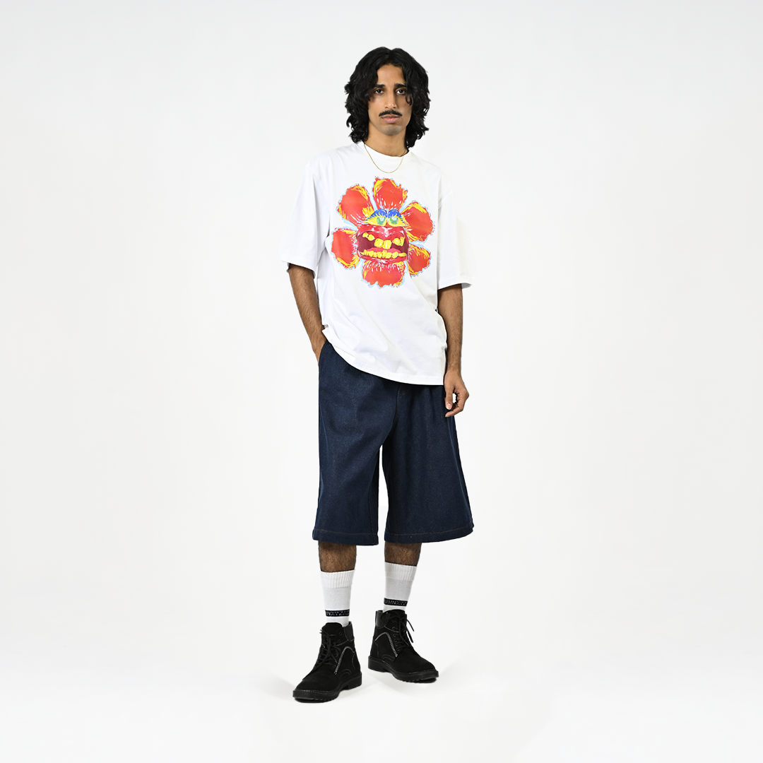 Bright orange expressions t-shirt by HUEMN