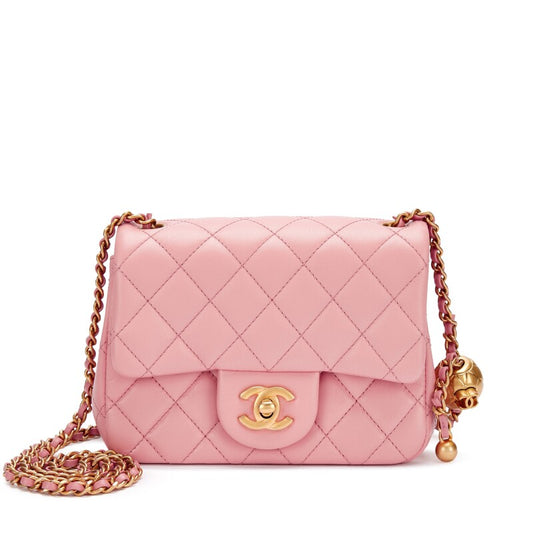 Chanel Pink Quilted Calfskin Pearl Crush Flap Bag – Brushed Gold Hardware - Zeuskicks