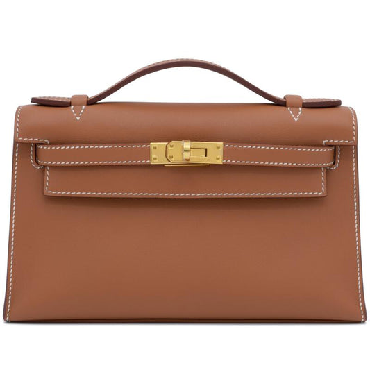 Hermès Kelly Pochette – Gold Swift Leather with Gold Hardware - Zeuskicks