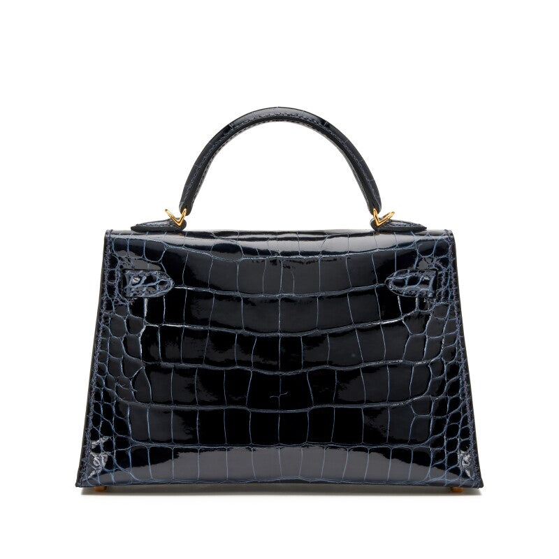 Hermès Mini Kelly – Bleu Marine Shiny Alligator with Gold Hardware