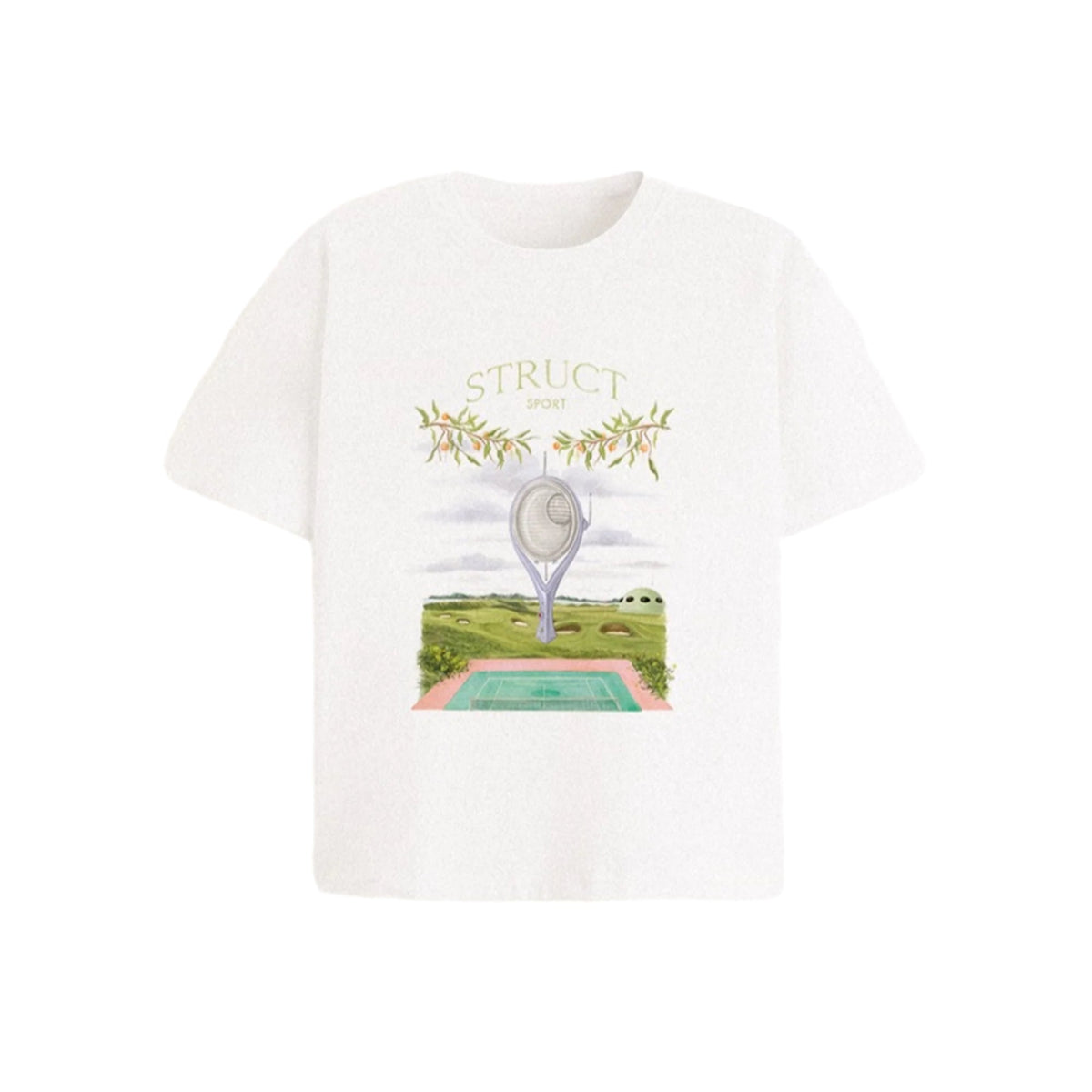 RETROFUTURISTIC TENNIS WHITES T-SHIRT by STRUCT