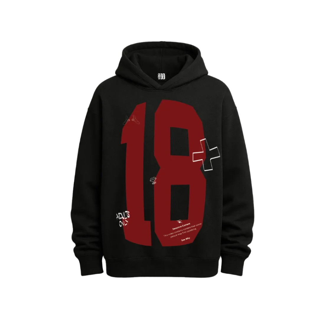 18+ Hoodie by oddnoteven