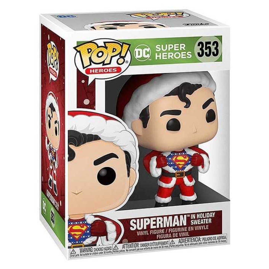 Funko POP! Superman In Holiday Sweater DC Super Heroes #353 by FUNKO