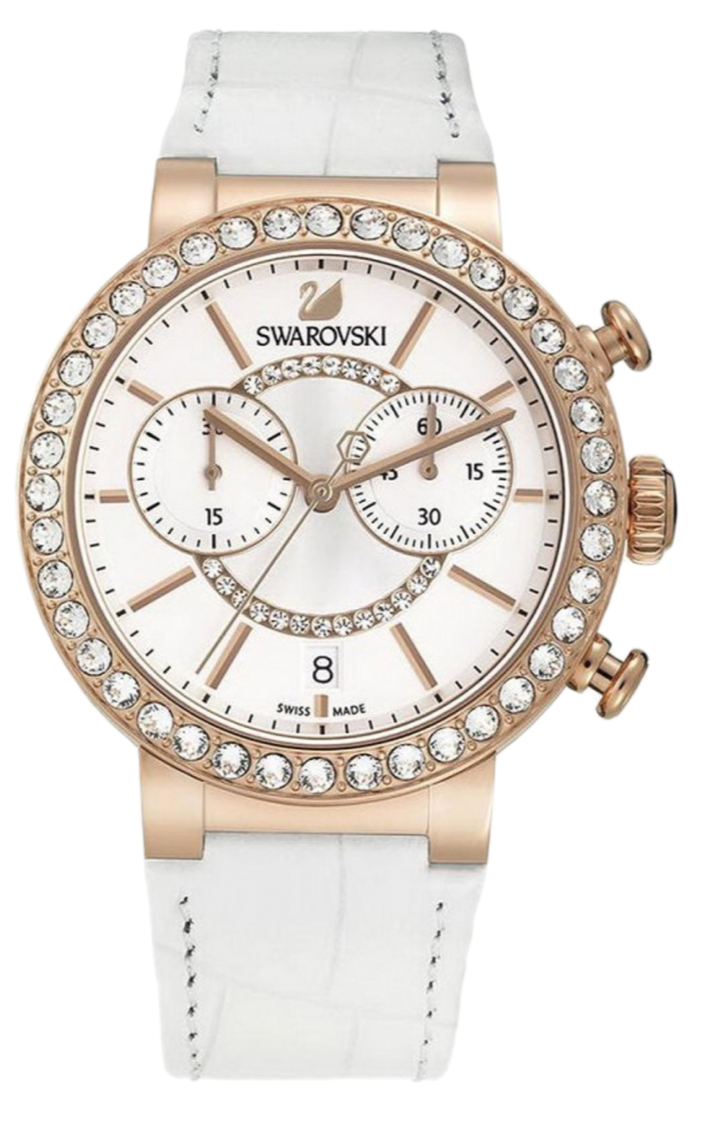 Swarovski Fashion watch, Leather strap, White — product photo (5080602)