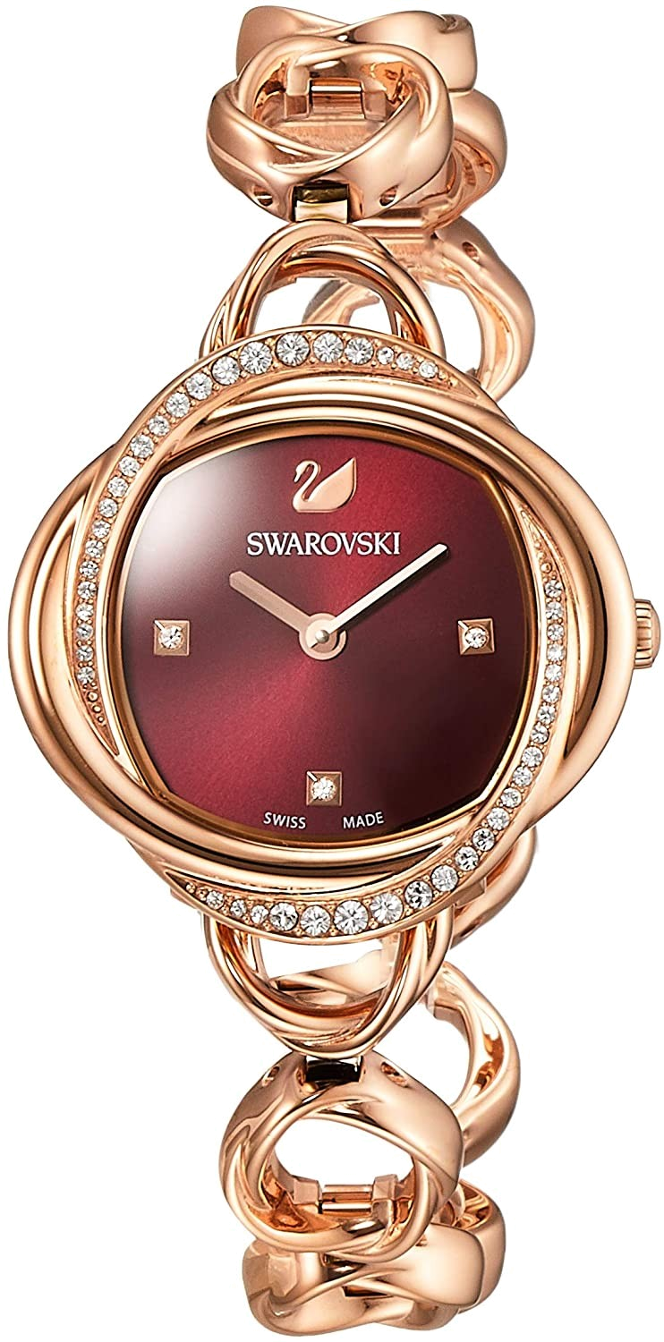 Swarovski Crystal flower watch, Rose Gold bracelet, Gold — product photo (5552783)