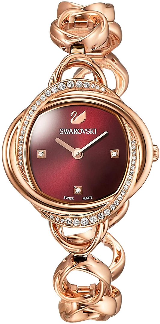 Swarovski Crystal flower watch, Rose Gold bracelet, Gold — product photo (5552783)