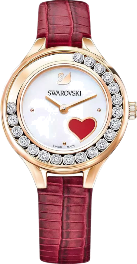 Swarovski Lovely crystals watch, Leather strap, White, Stainless Steel — product photo (5297584)