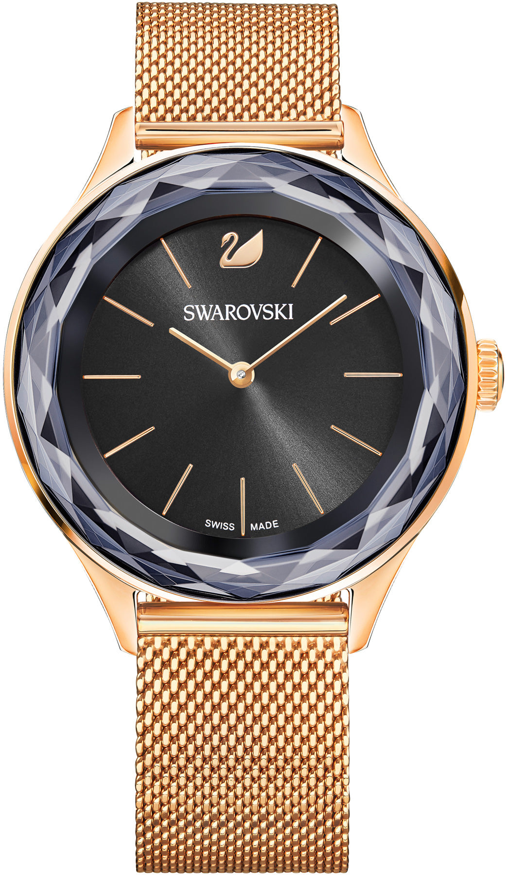 Swarovski Octea nova watch, Metal bracelet, Schwarz, Stainless Steel — product photo (5430424)