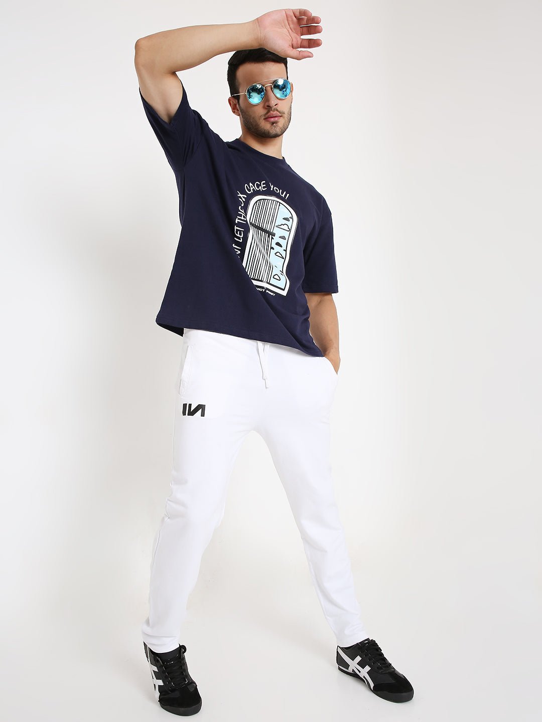 Blue Cage Oversized T-shirt - (Blue) by Instinct First