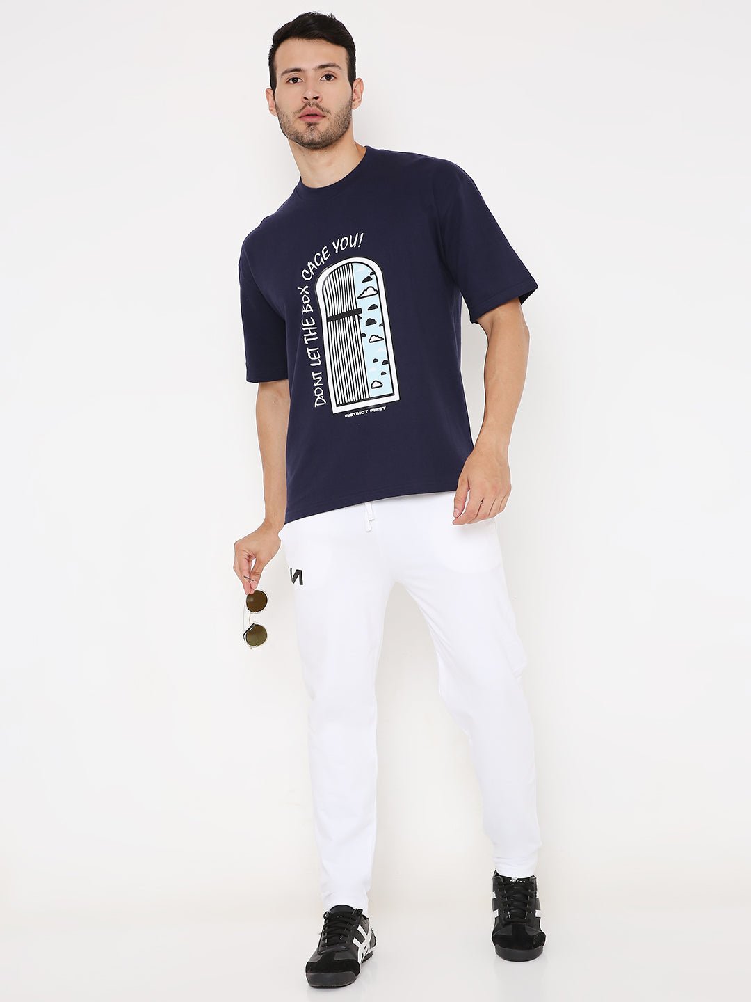 Blue Cage Oversized T-shirt - (Blue) by Instinct First