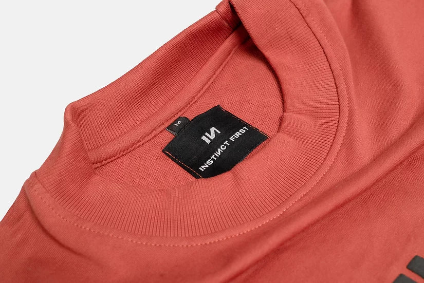 Oversized T-Shirt - (Brick Red) by Instinct First
