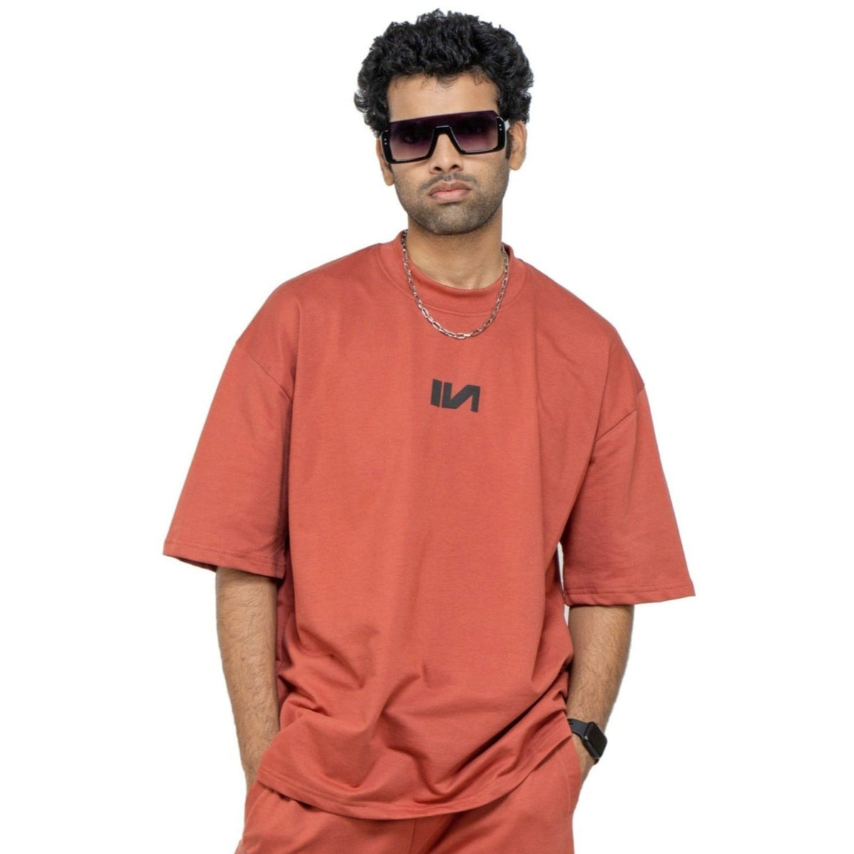 Oversized T-Shirt - (Brick Red) by Instinct First