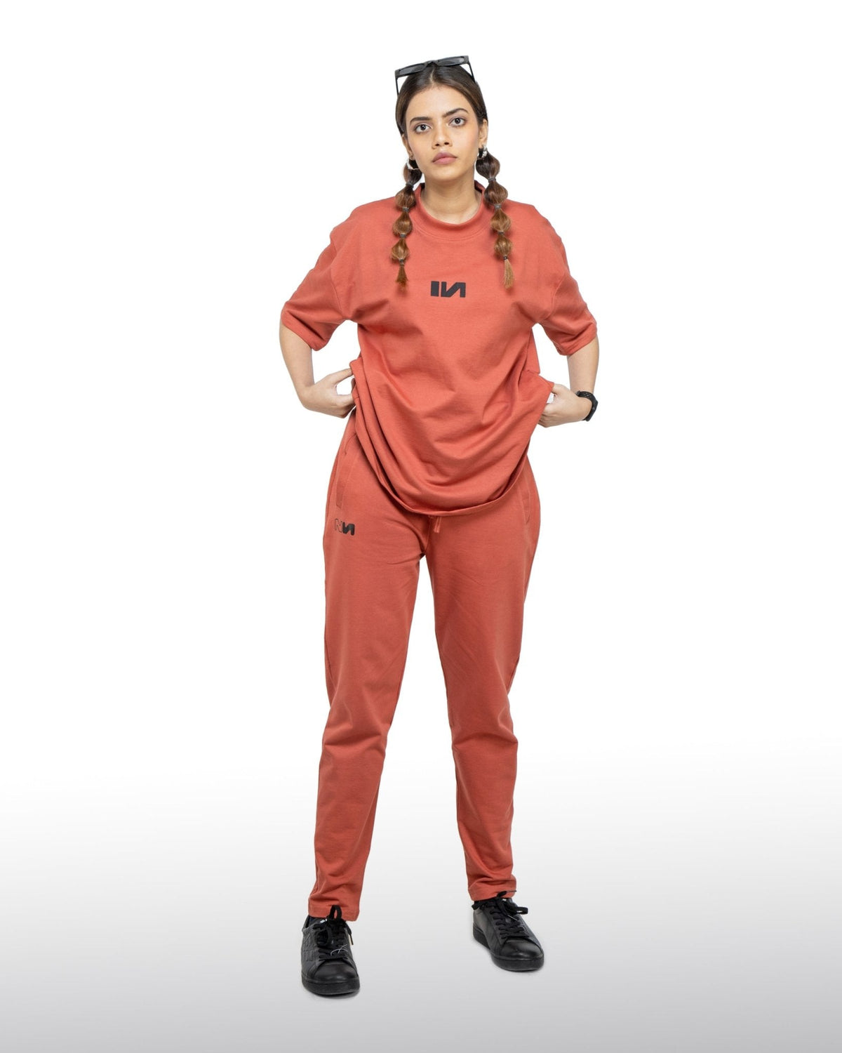 Oversized T-Shirt - (Brick Red) by Instinct First