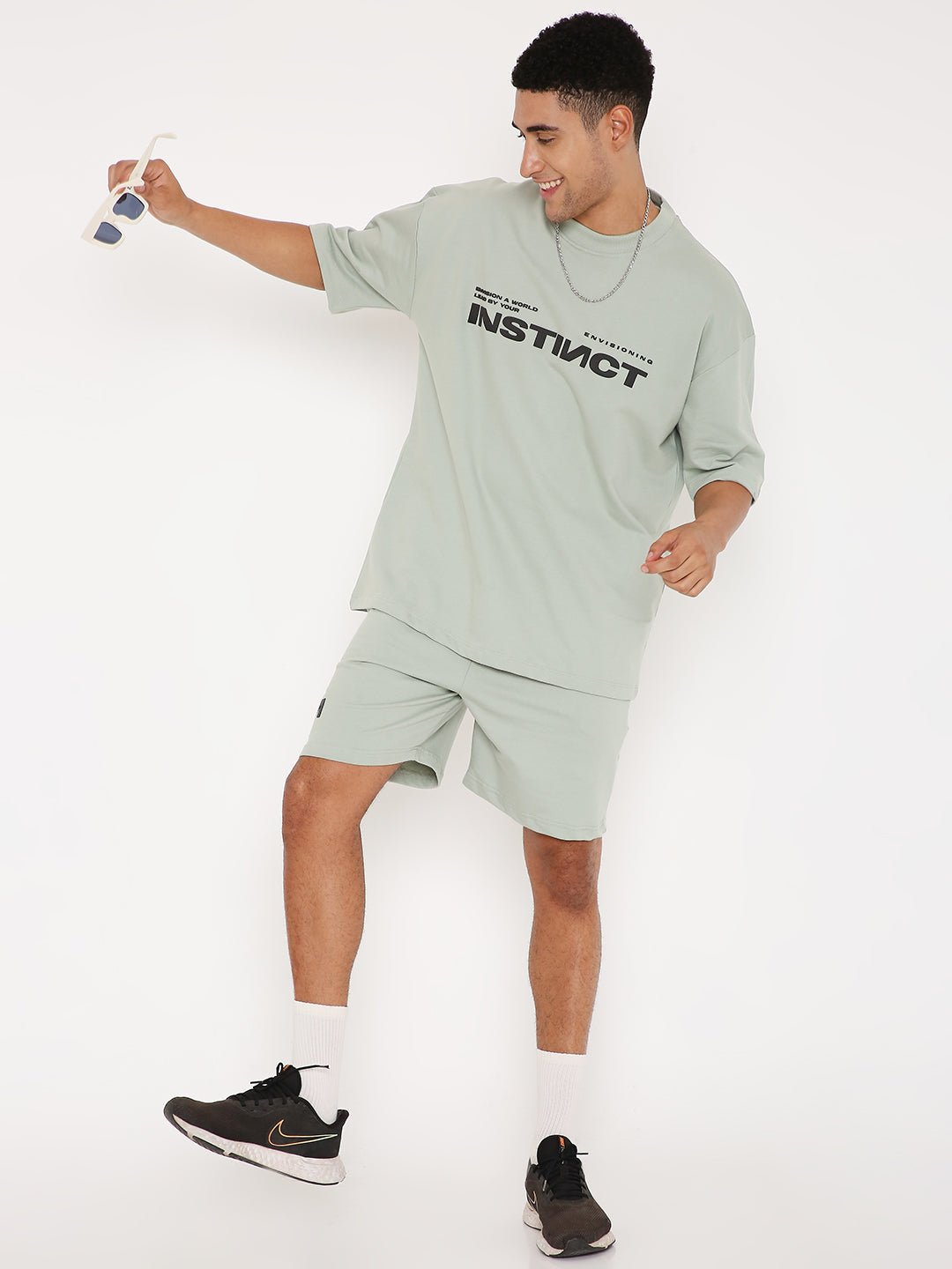 Oversized T-shirt - (Camping Green) by Instinct First