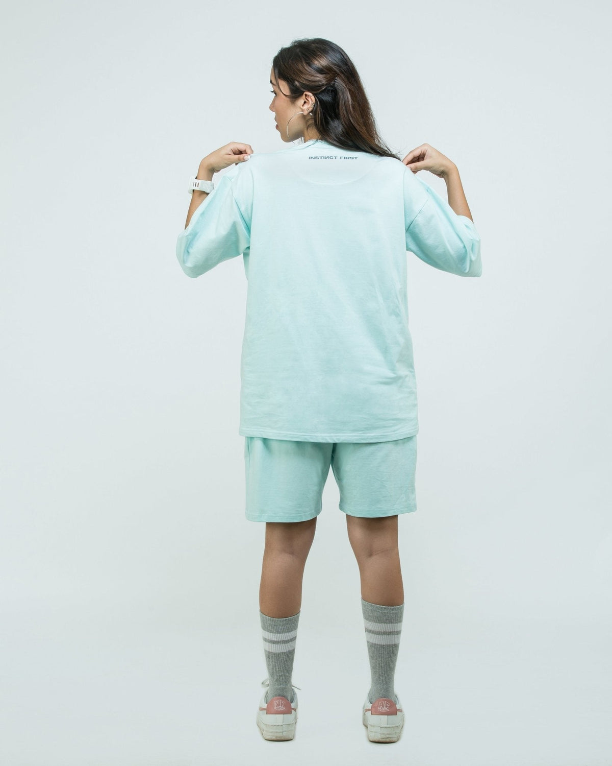 Oversized T-Shirt - (Pacific Aqua) by Instinct First