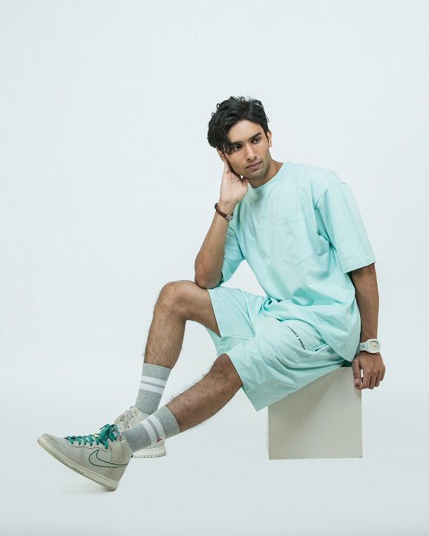 Oversized T-Shirt - (Pacific Aqua) by Instinct First
