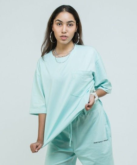 Oversized T-Shirt - (Pacific Aqua) by Instinct First