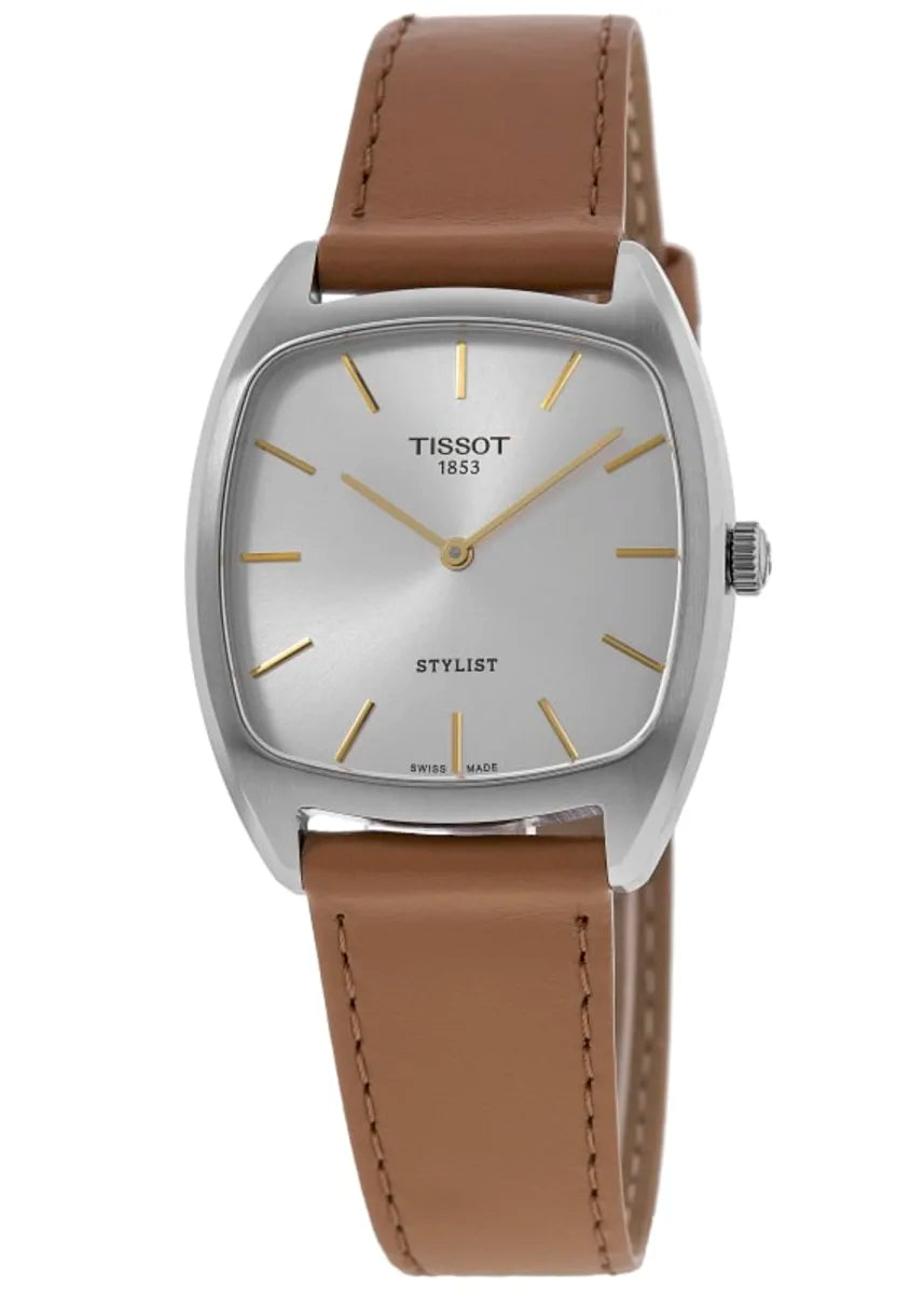 Tissot Stylist T159.909.16.031.00 – Silver Dial, Leather Strap Women’s Watch