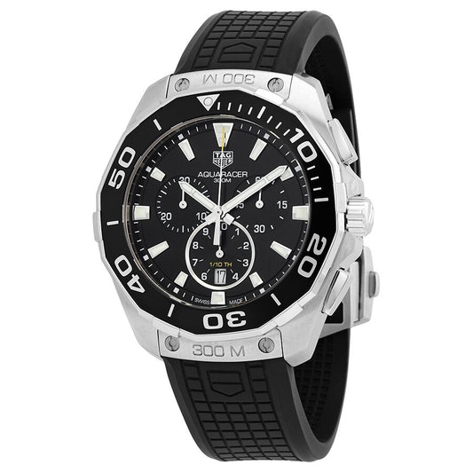 Tag Heuer Aquaracer Black Dial Quartz Rubber