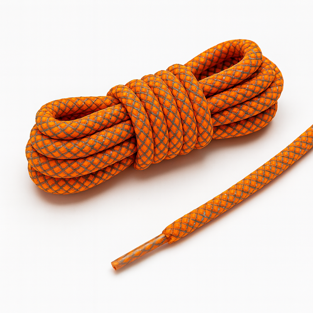 Tangerine Orange Reflective Shoelaces | Yeezy Laces, Nike Laces By KNOTTY by KNOTTY