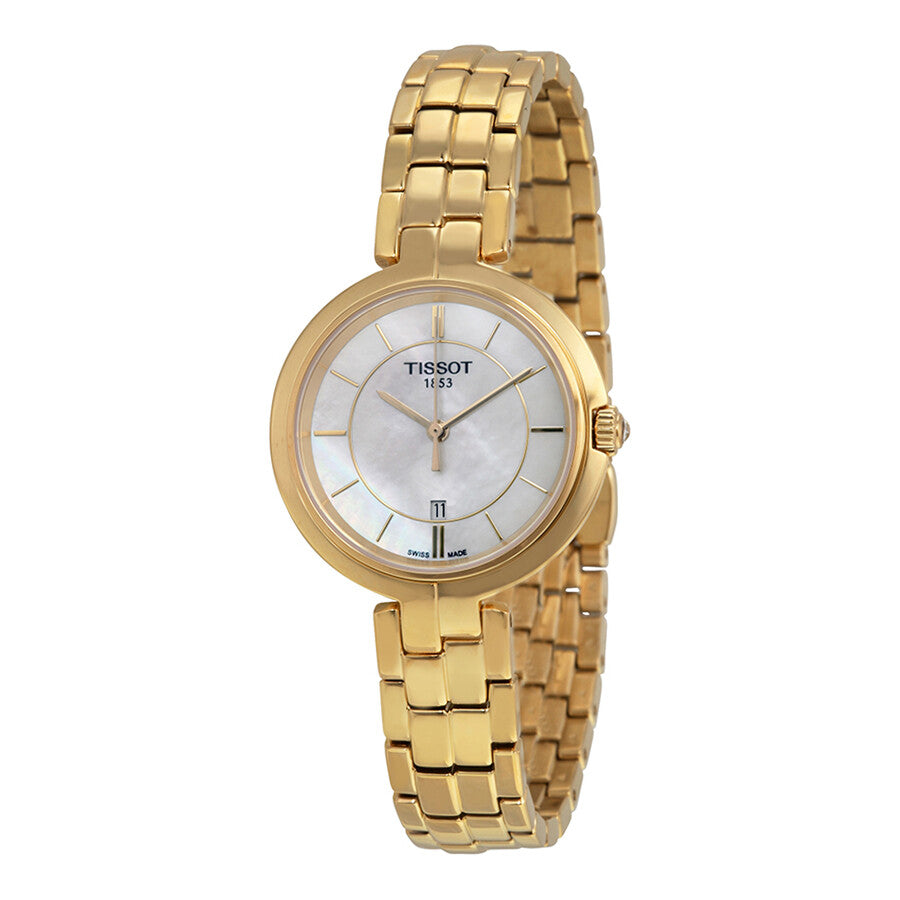 Tissot Flamingo 26mm T094.210.33.111.00 Women’s Quartz Mother-of-Pearl Dial Stainless Steel Bracelet Watch - Zeuskicks