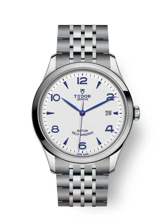 TUDOR 1926 M91650-0005 41mm steel watch with opaline dial and blue hands
