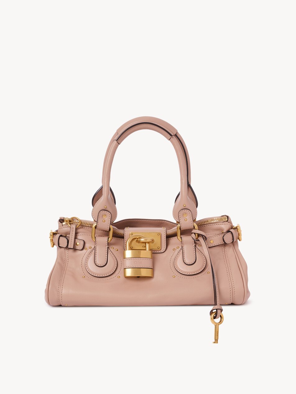 CHLOE Paddington bag in grained leather Earthy Pink by CHLOE