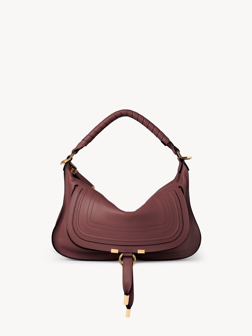 CHLOE Small Marcie shoulder bag in soft leather Dark Velvet by CHLOE