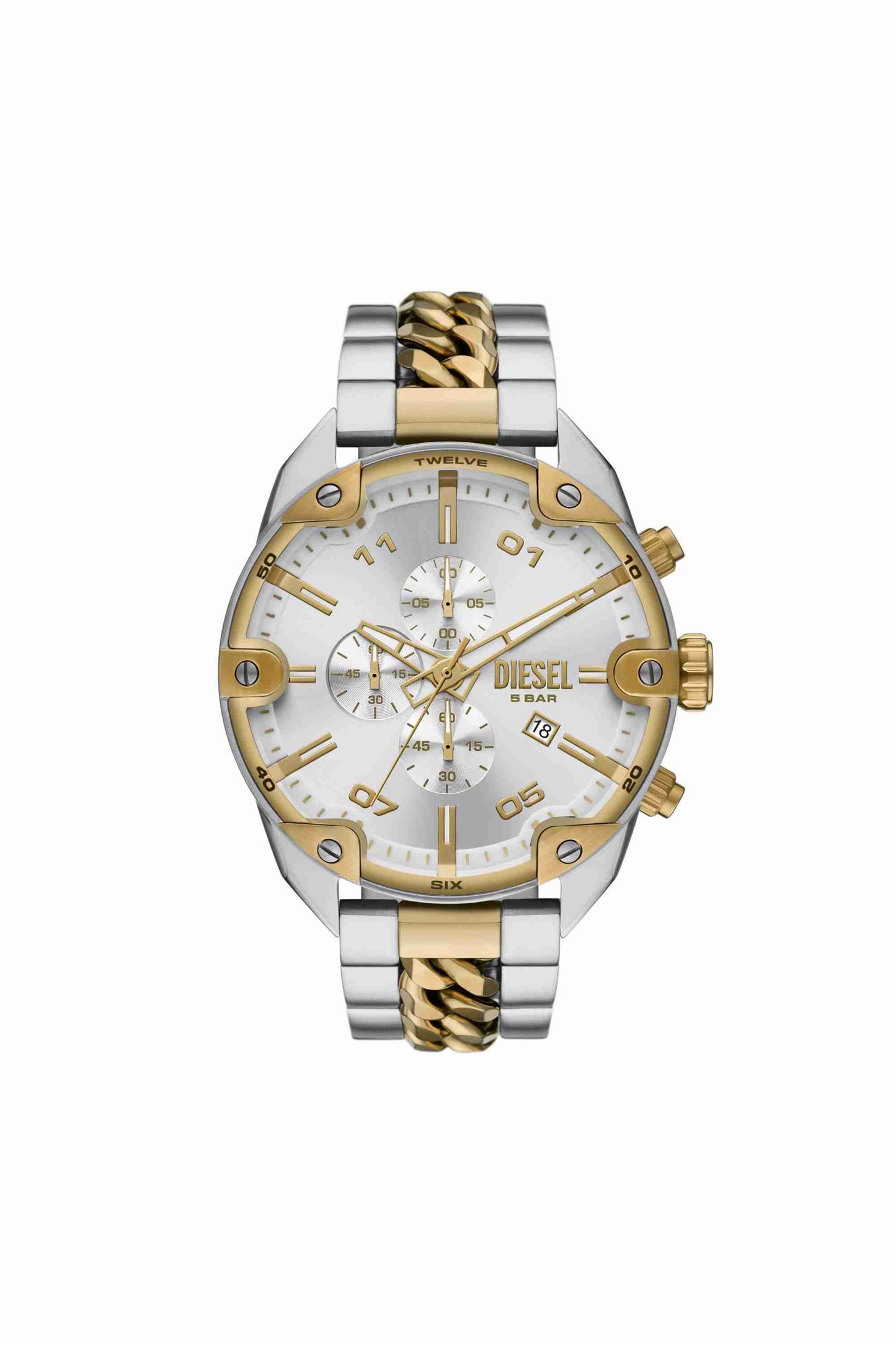 Silver Spiked Stainless Steel Watch