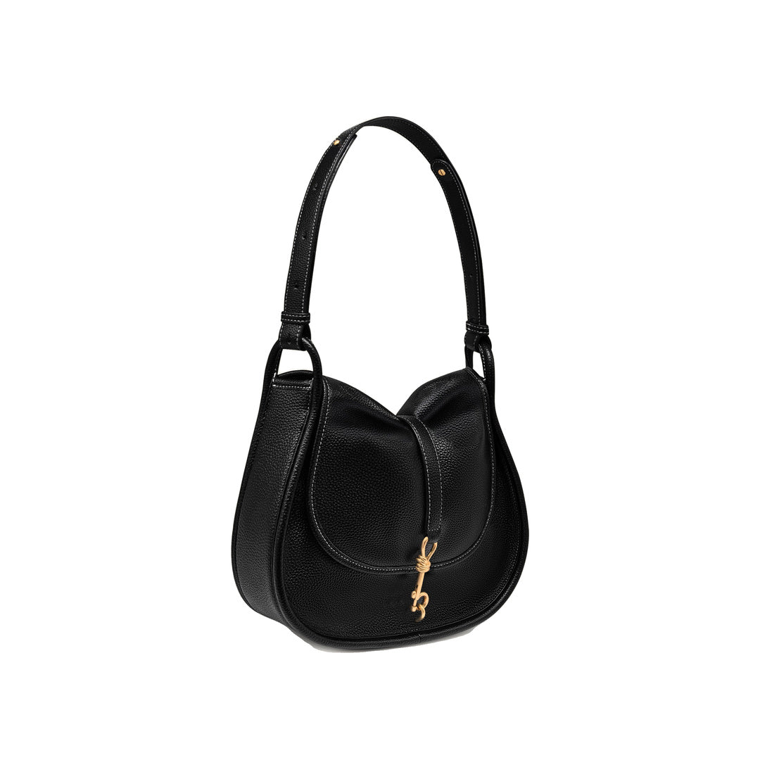 JW PEI Arla Small Hobo Bag - Black Pebbled by JW PEI