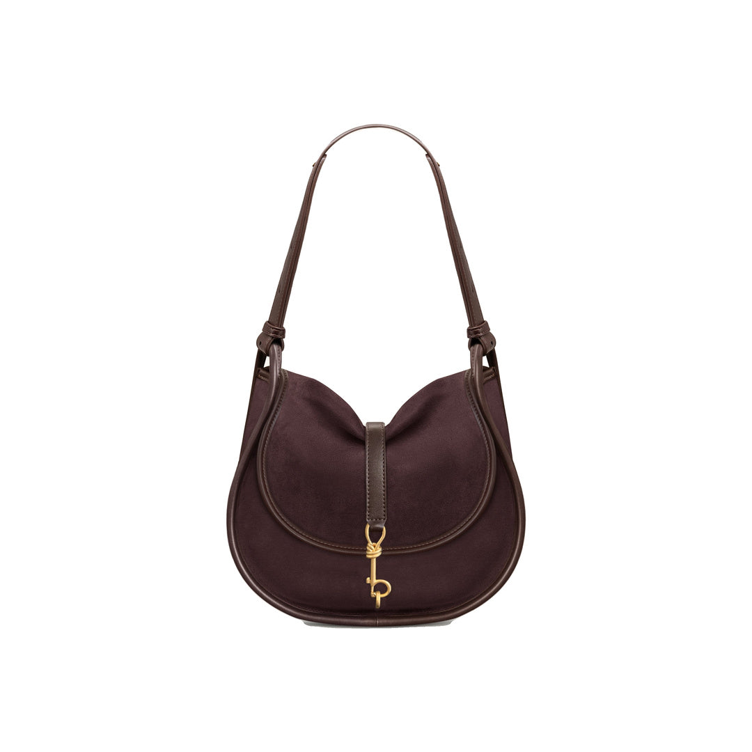 JW PEI Arla Small Faux Suede Hobo Bag - Chocolate by JW PEI