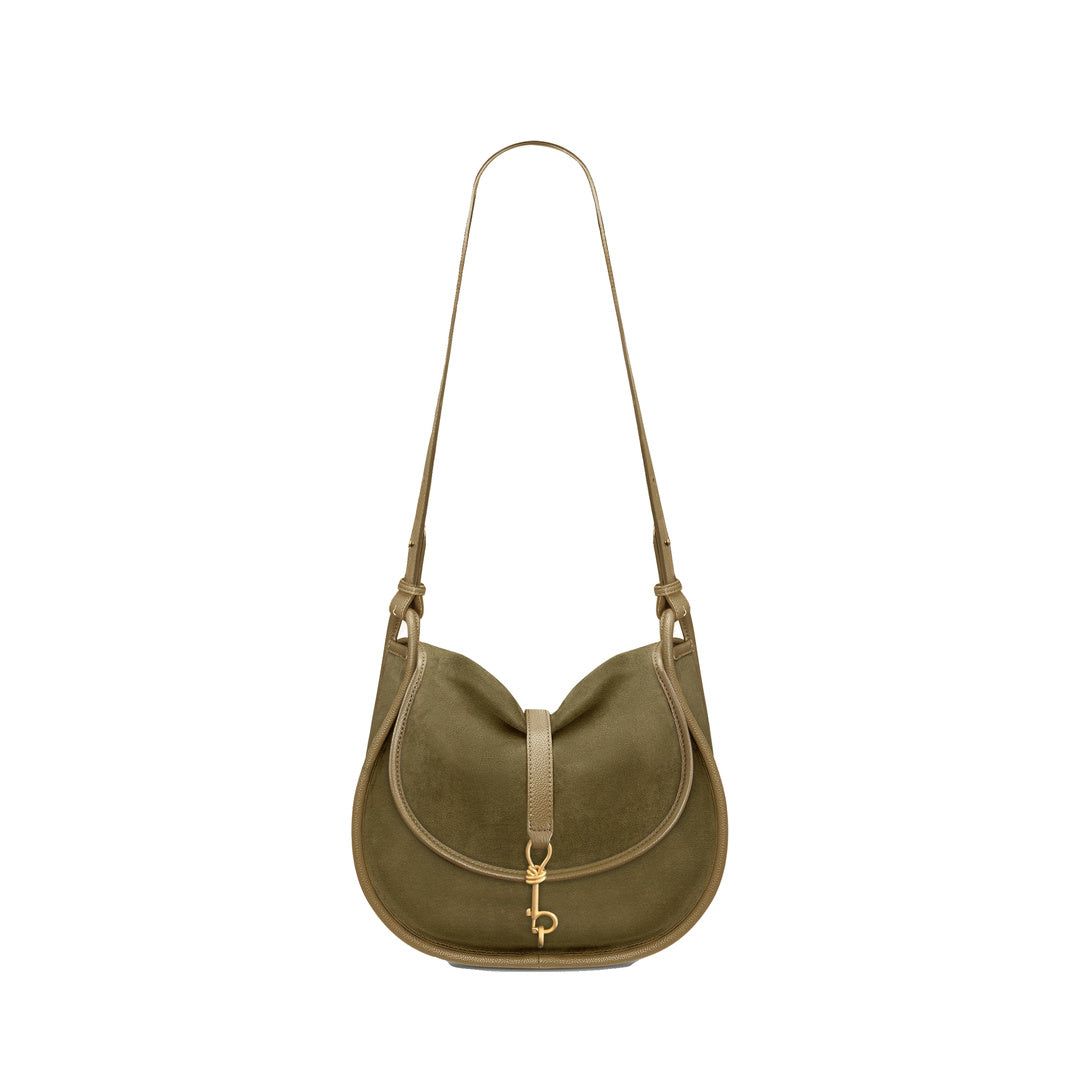 JW PEI Arla Small Faux Suede Hobo Bag - Olive Green by JW PEI