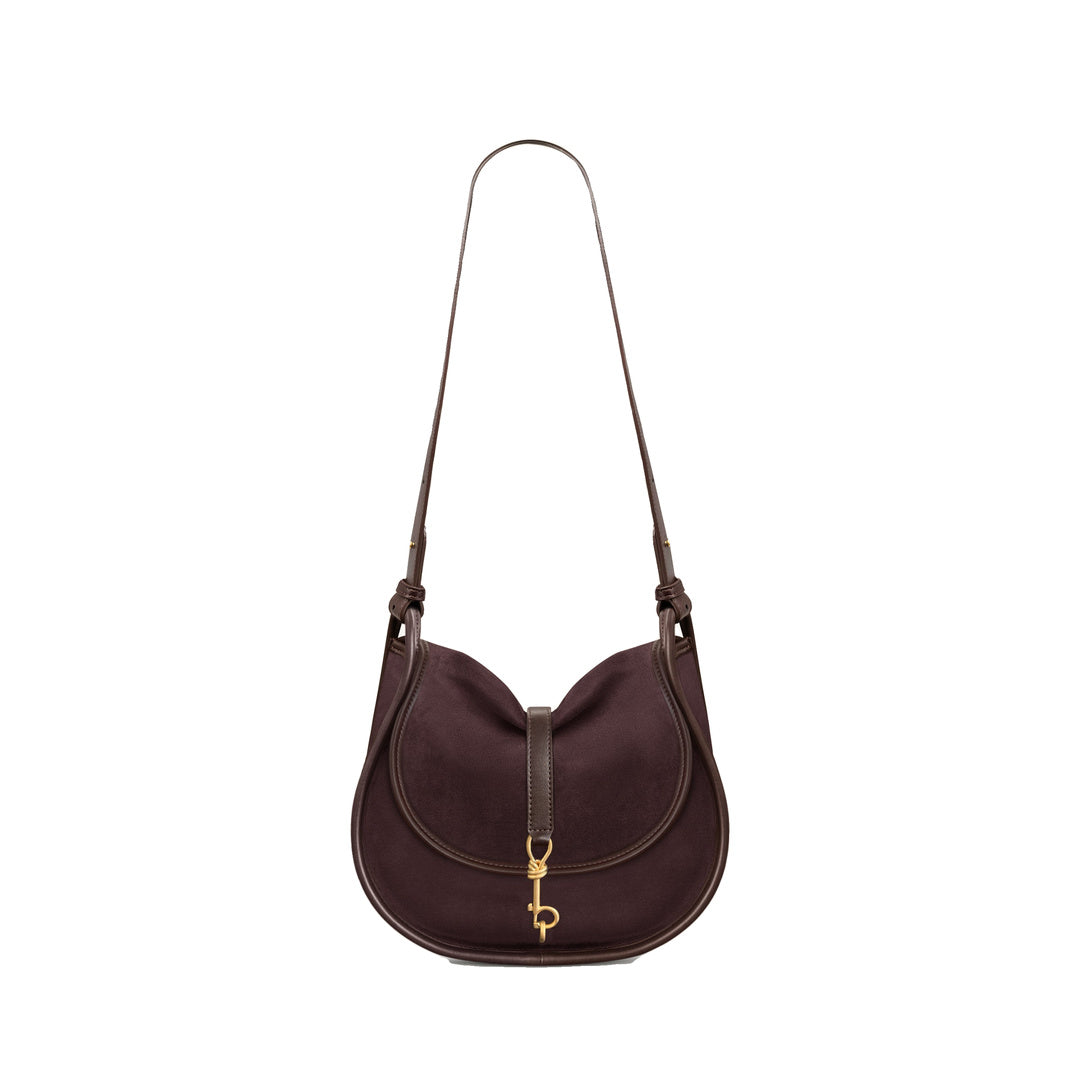 JW PEI Arla Small Faux Suede Hobo Bag - Chocolate by JW PEI