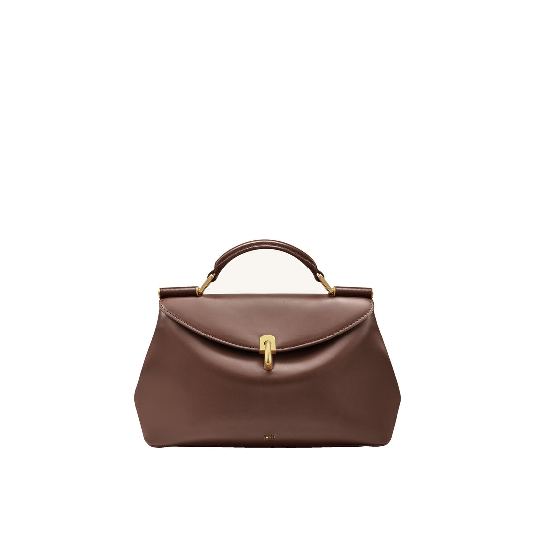 JW PEI Audrey Flap Lock Top Handle Bag - Brown by JW PEI