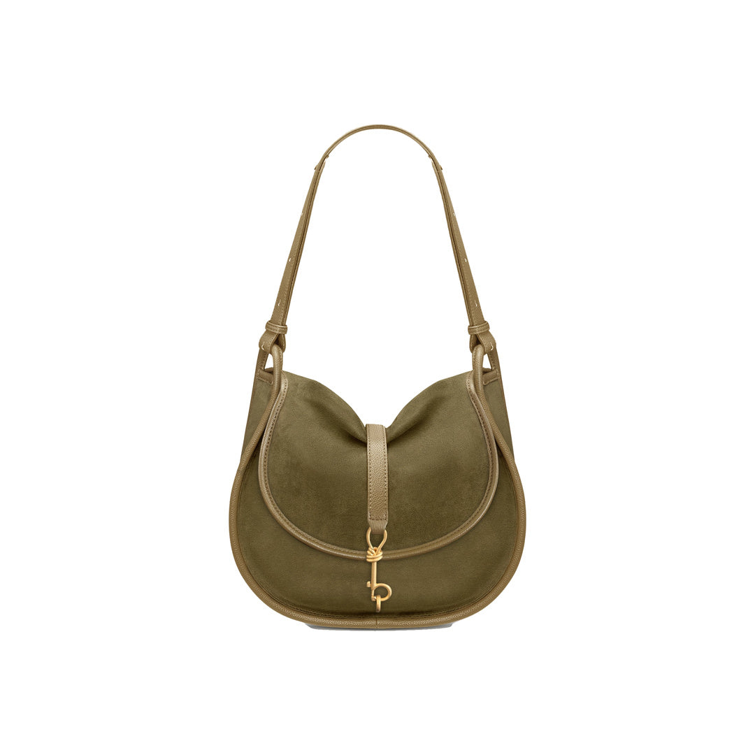 JW PEI Arla Small Faux Suede Hobo Bag - Olive Green by JW PEI