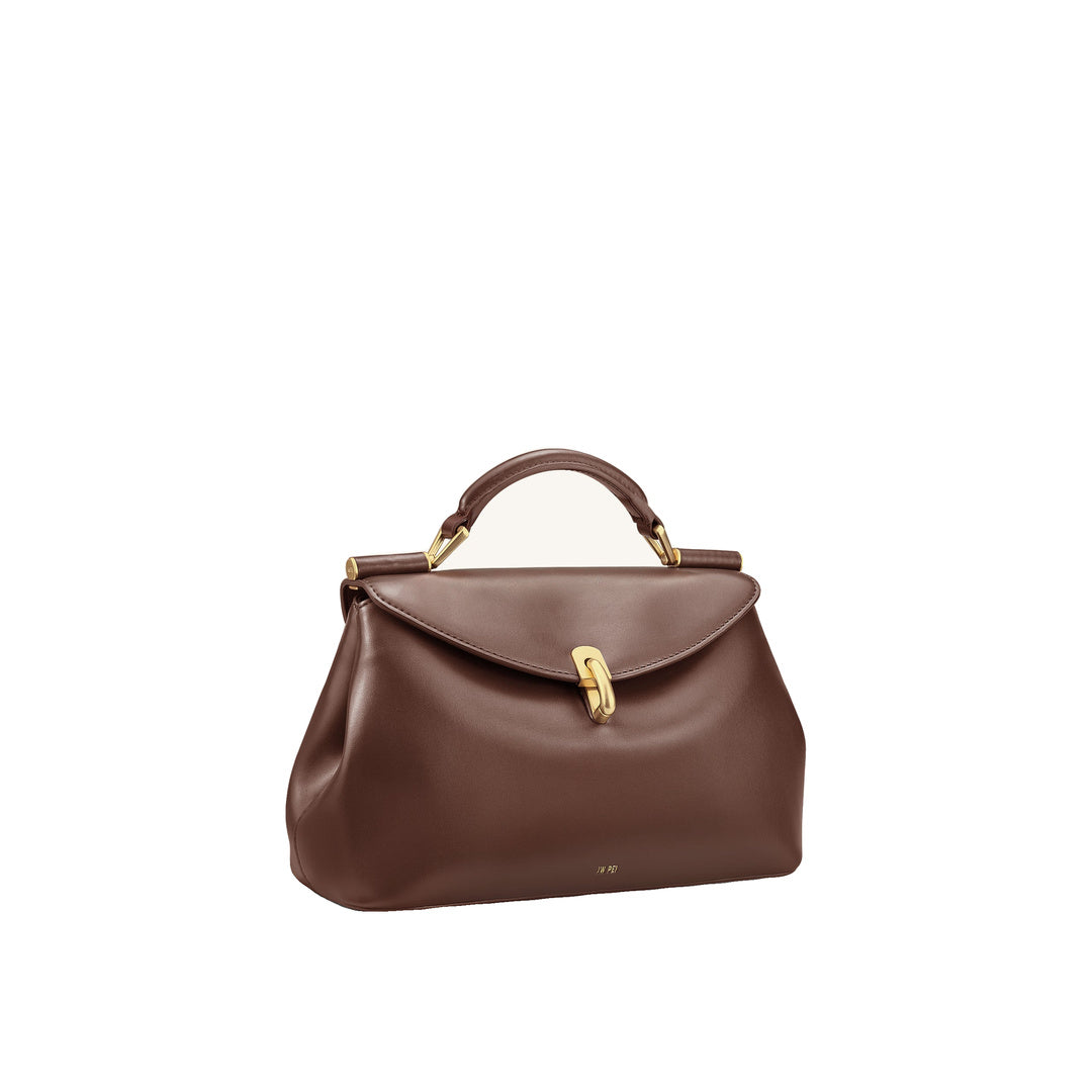 JW PEI Audrey Flap Lock Top Handle Bag - Brown by JW PEI