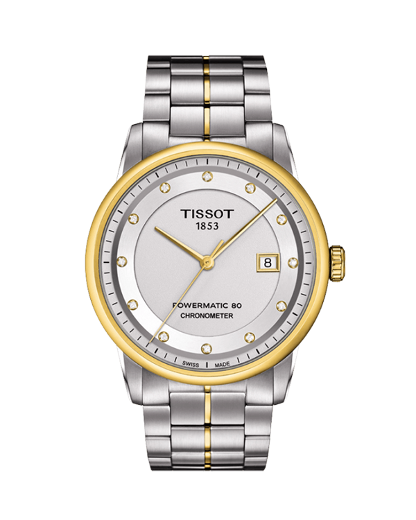 Men’s Tissot Luxury 80 COSC T086.408.22.036.00 Automatic Diamond Dial Watch
