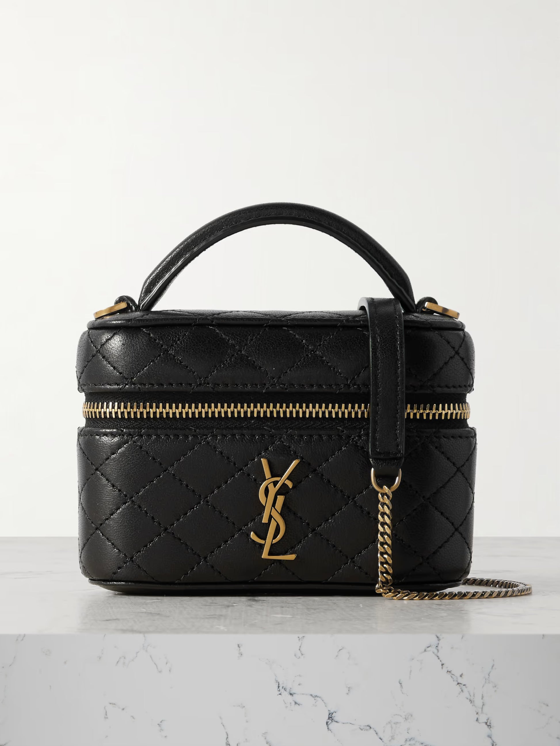 Saint Laurent Gaby Vanity Micro Quilted Leather Shoulder Bag - Zeuskicks
