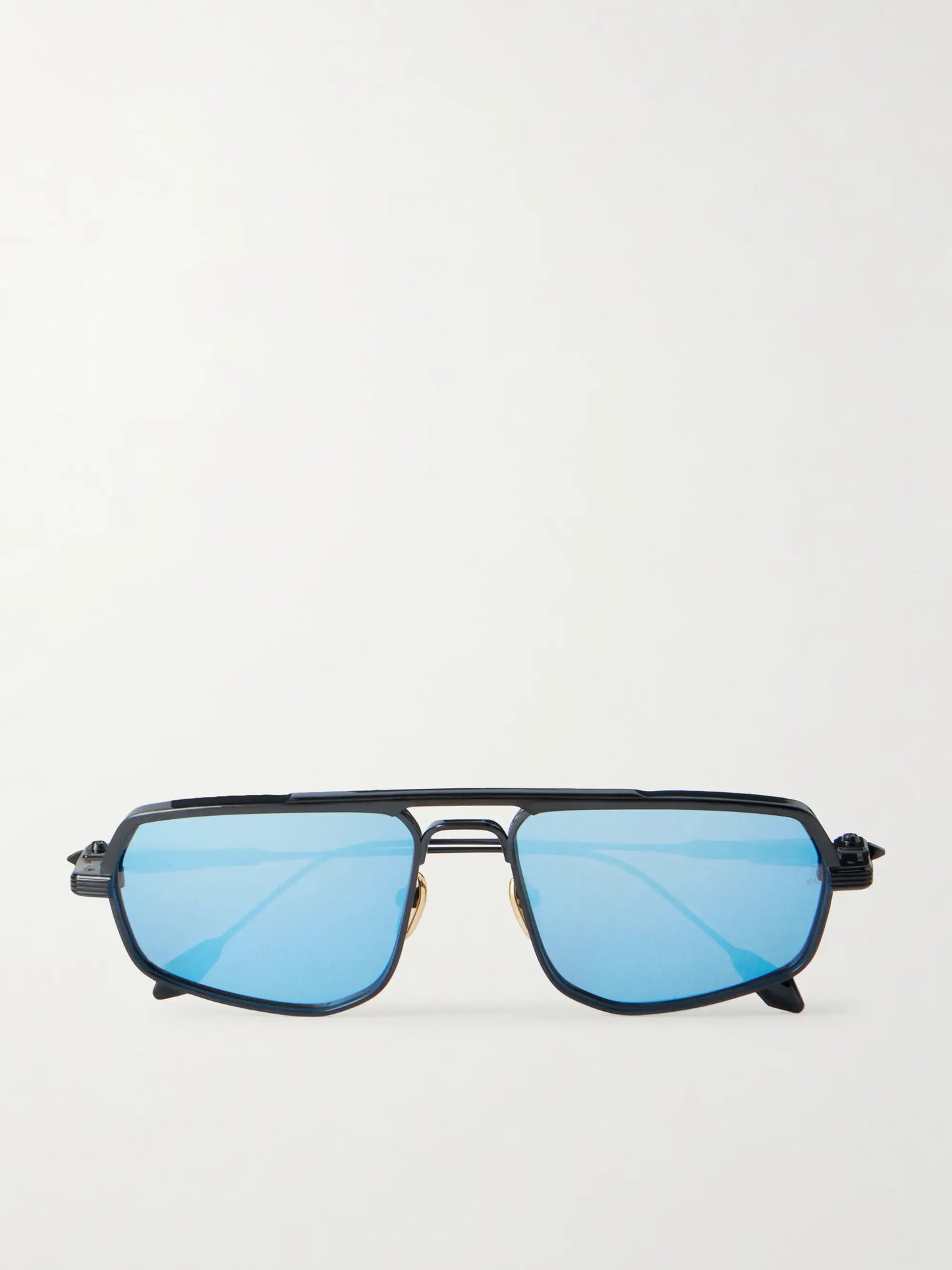 Jacques Marie Mage Kalispell Aviator Sunglasses – Black Titanium & Blue Lens Edition