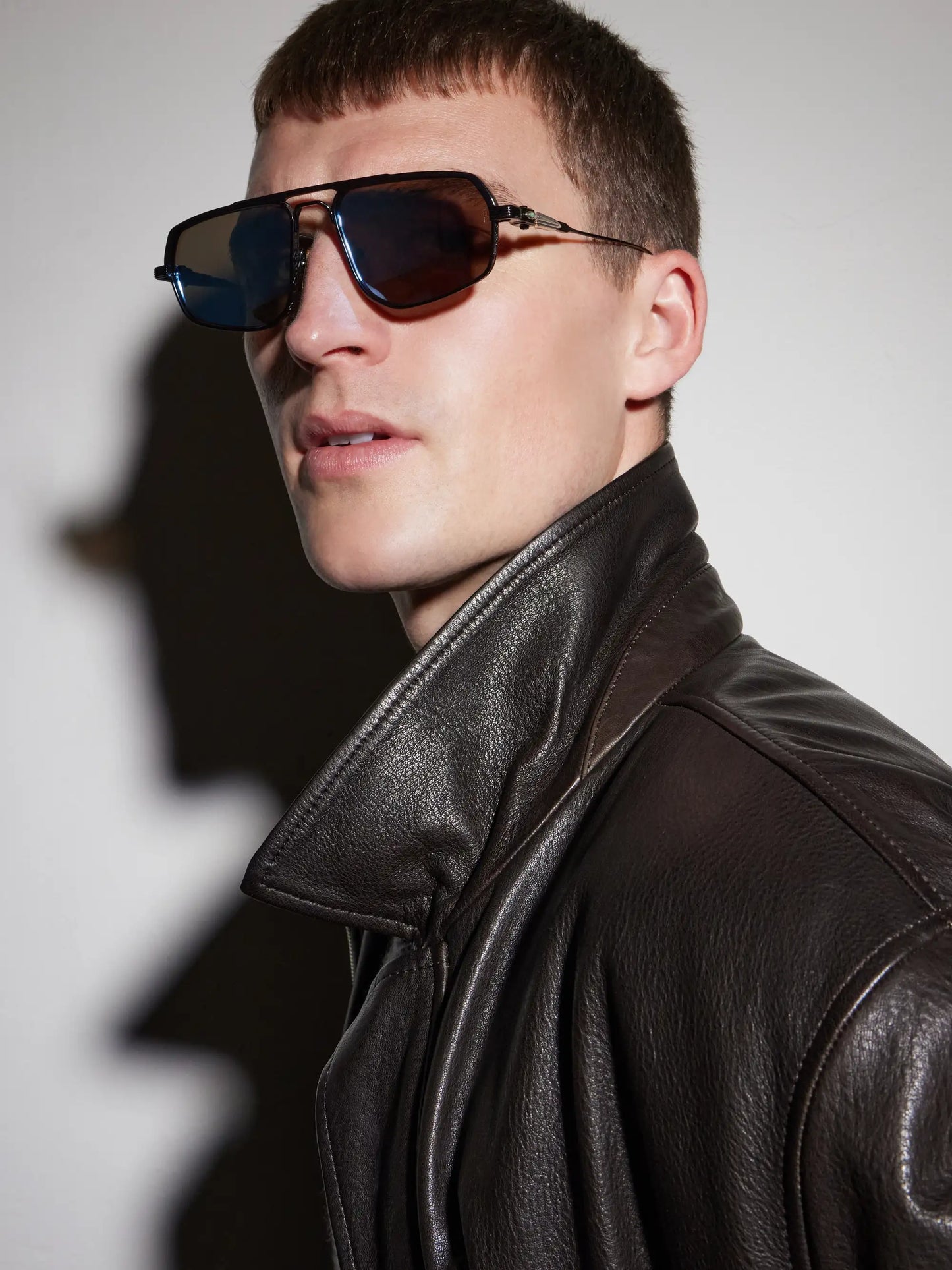 Jacques Marie Mage Kalispell Aviator Sunglasses – Black Titanium & Blue Lens Edition