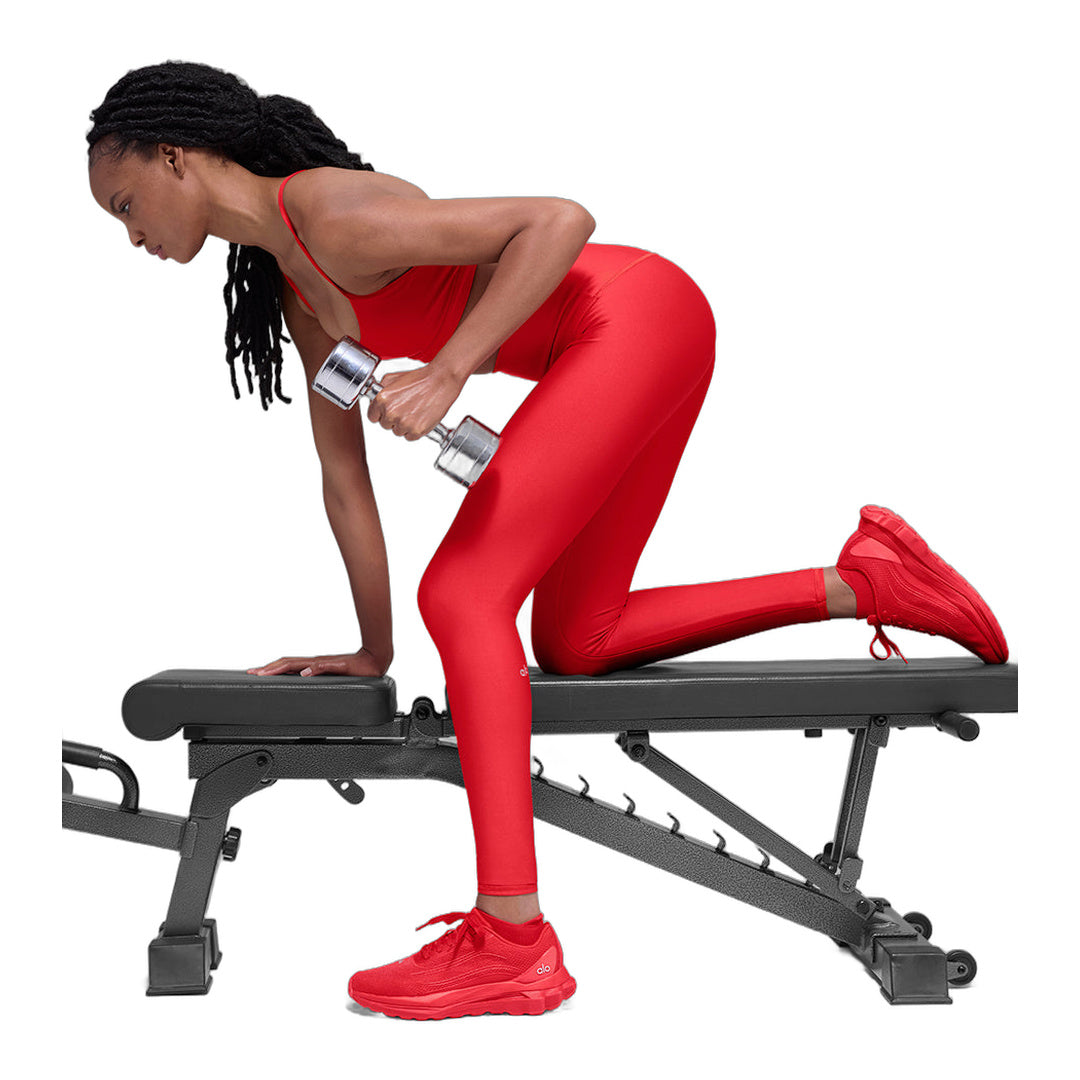 alo Airlift Winter Warm High-Waist Legging - Bright Red by Alo Yoga
