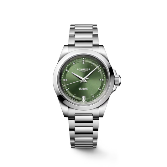 Women’s Longines Conquest L3.430.4.07.6 Diamond Automatic Watch - Zeuskicks