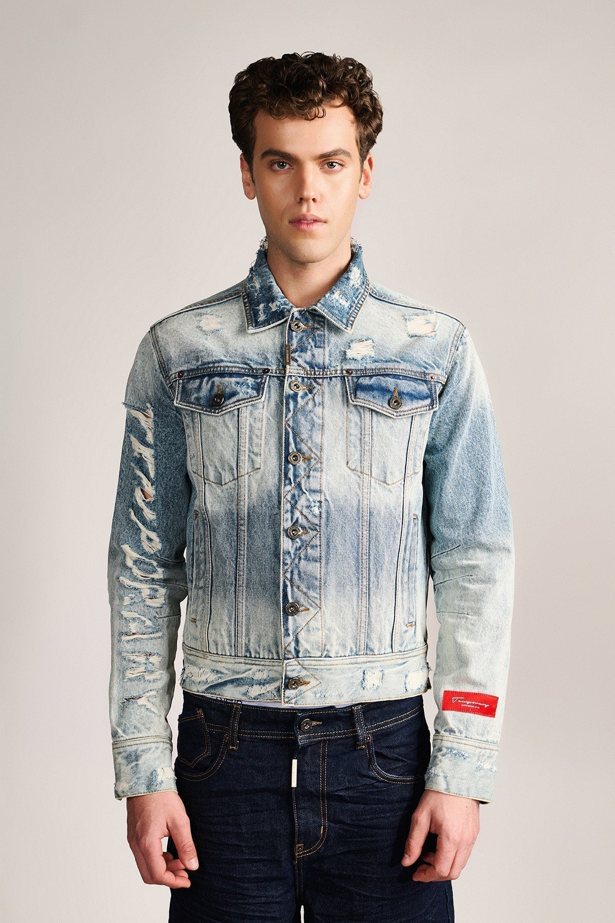 THE LAST WEAR — Hand Distressed Denim Trucker Jacket | TEMPORARY by Temporary Clo