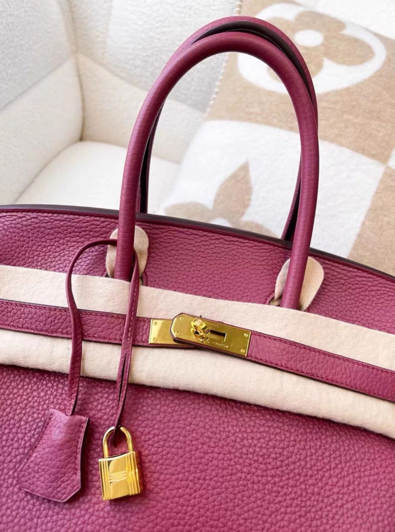 Hermès Birkin 35 – K5 Tosca Purple, Gold Hardware