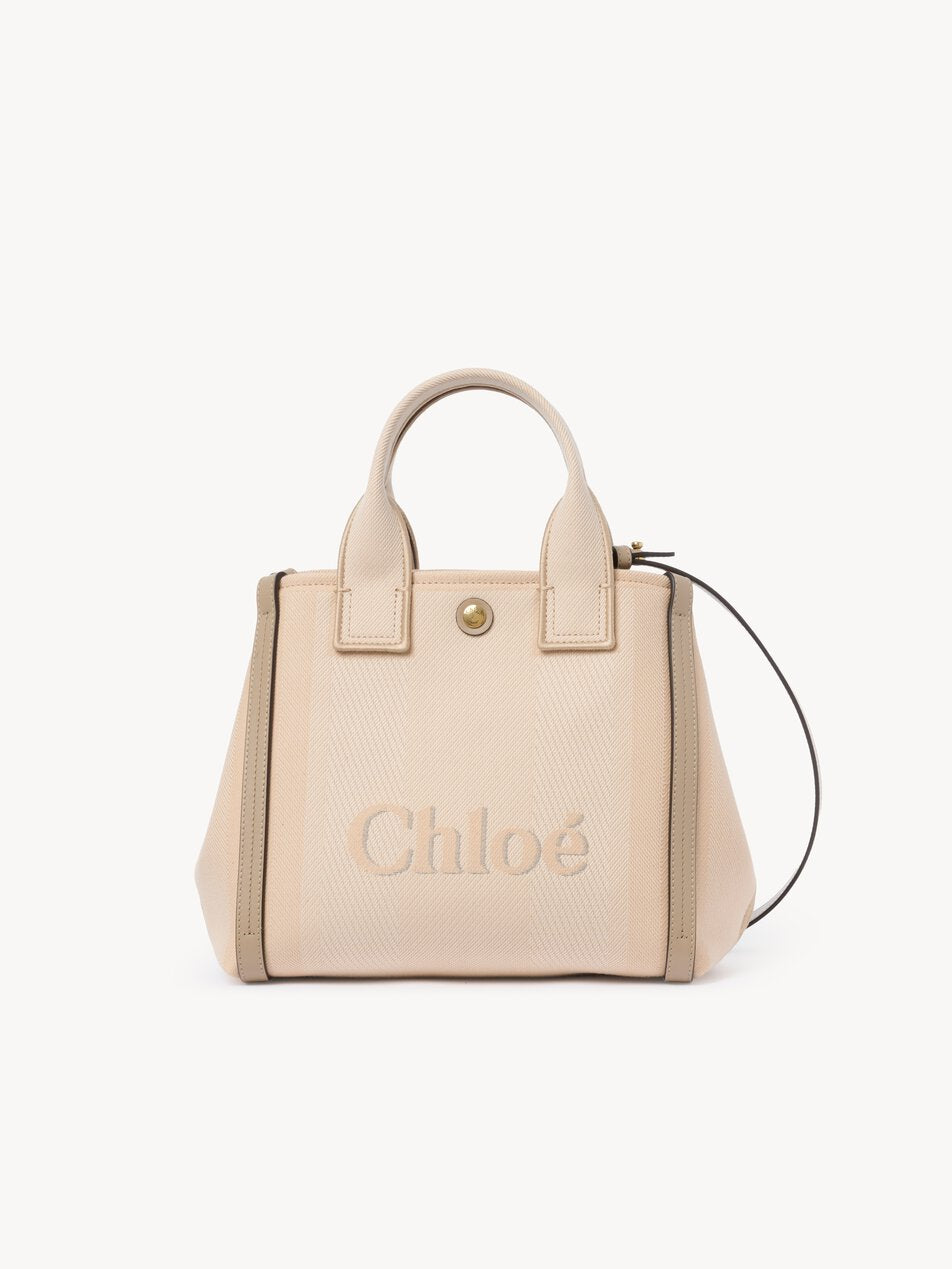 CHLOE Small Chloé Carry tote bag in canvas Blushy Beige by CHLOE
