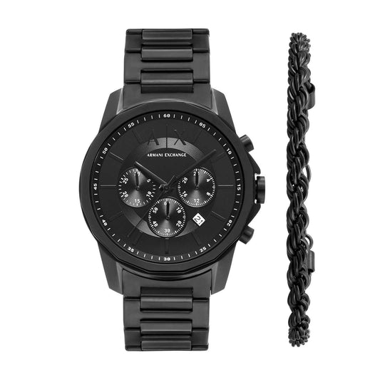 Armani Exchange Black Watch AX7163SET