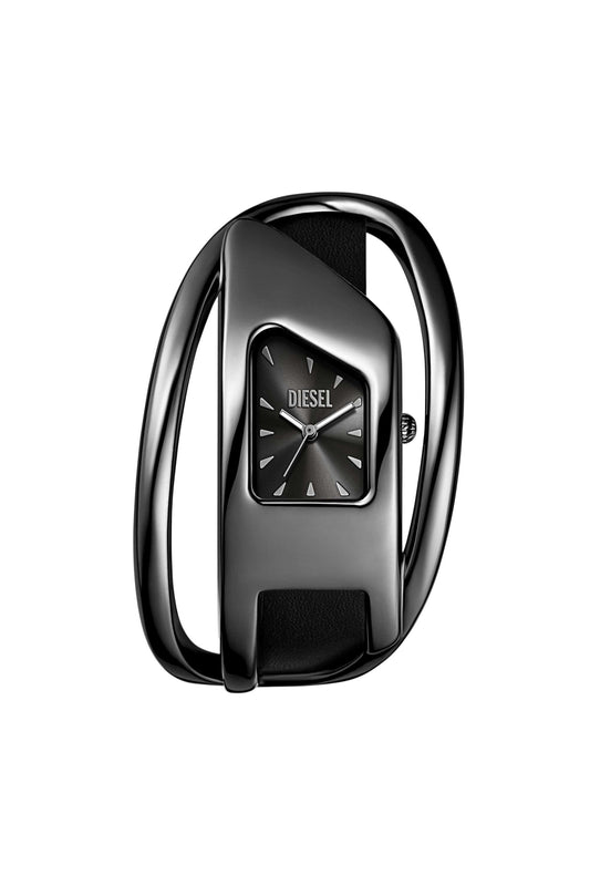 Black Wrap-D Black Leather Watch