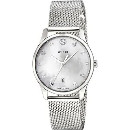 Ladies Gucci G-Timeless YA126583 Mother-of-Pearl Stainless Steel Watch