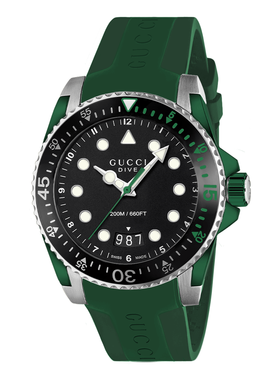 Gucci YA136310 Men's Dive Collection Dual Time/GMT Quartz Watch
